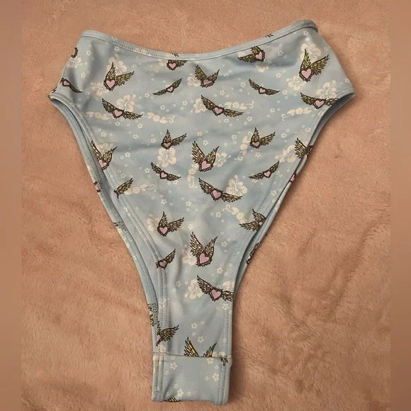 NWOT FRANKIES BIKINIS Estella Bikini Bottom- baby blue - Picture 6 of 7